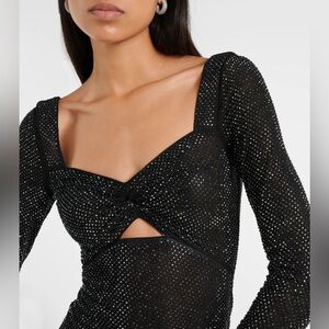 Self-Portrait Black Glitter Blouse